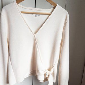 Madewell Texture & Thread Wrap Top size L - Ivory
